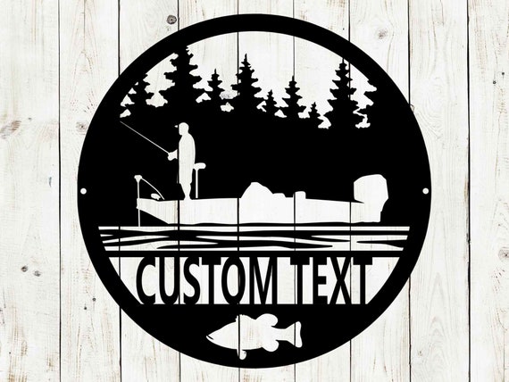 Fishing Custom Name Metal Sign, Fishing Sign, Bar Sign, Bass Fishing,  Custom Fishing Sign, Man Cave, Home Bar, Game Room Sign, Fathers Day 