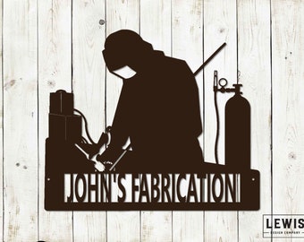 Fabrication/Welding Custom Name Metal Sign - Garage Decor, Shop Decor, Welding, Fabrication, Metal Sign, Welding Gift, Metalworking