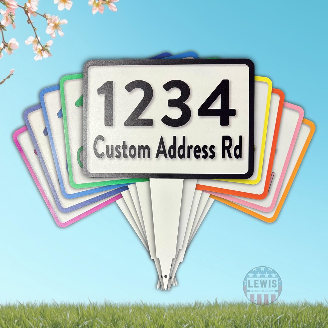 Metal Address Stake, Custom Address Sign, Custom Metal Stake, Home ...