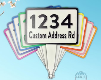 Metal Address Stake, Custom Address Sign, Custom Metal Stake, Home Address Sign, Family Name Sign, Personalized Address Sign