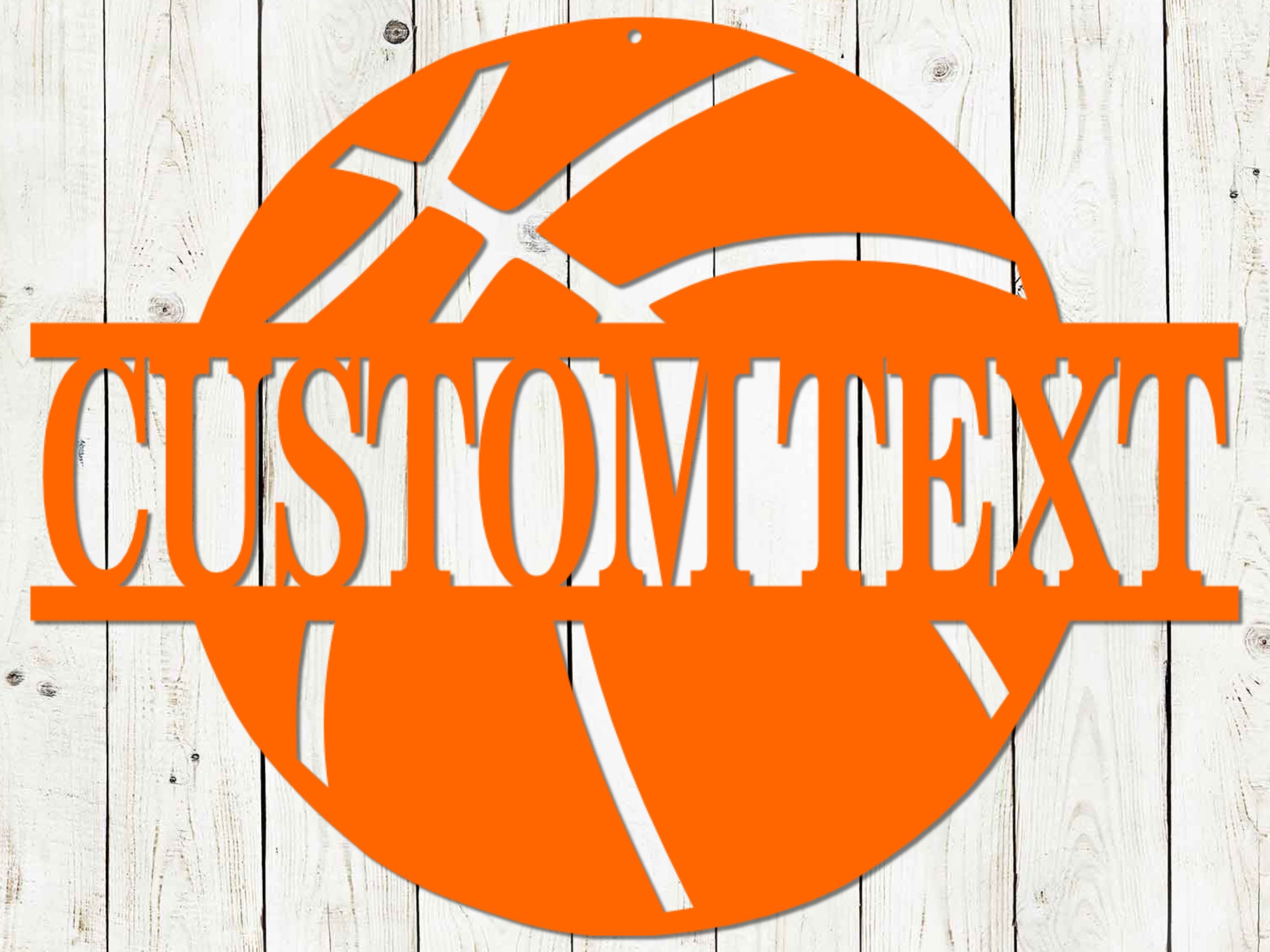 Basketball Custom Monogram Name Metal Sign Basketball Etsy