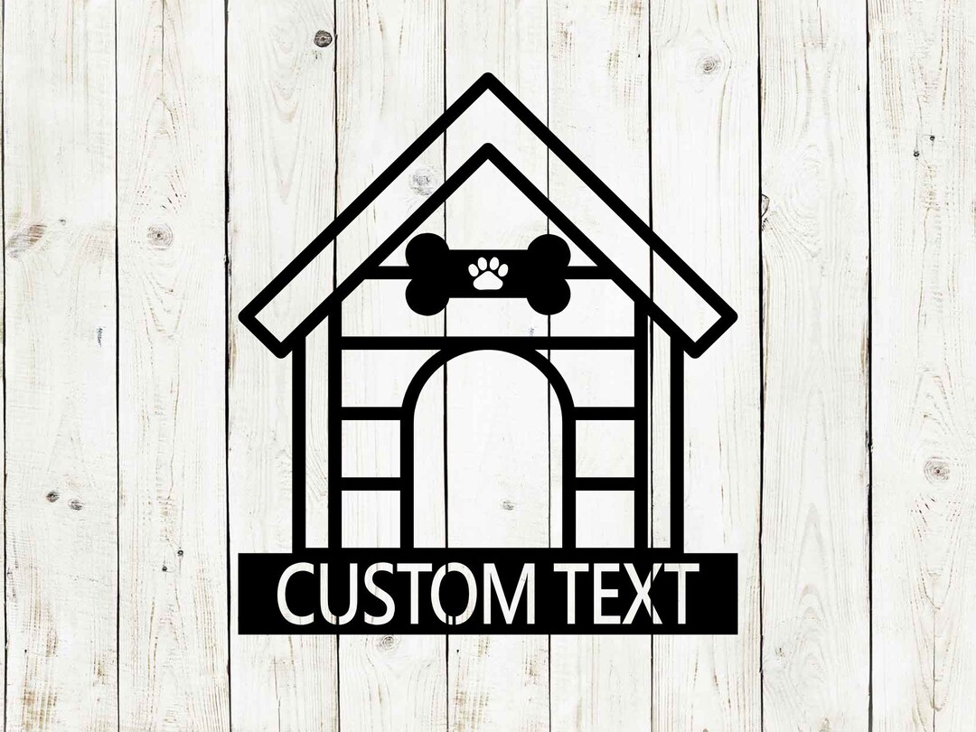 Dog House Custom Monogram Metal Sign Dog House Dog Pet Etsy