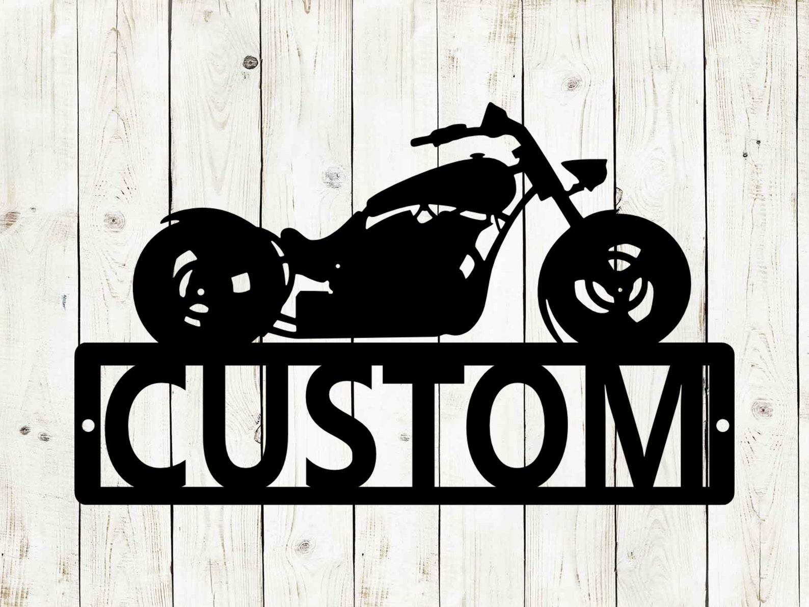 Motorcycle Custom Name Metal Sign, Chopper, Motorcycle, Chopper Sign ...