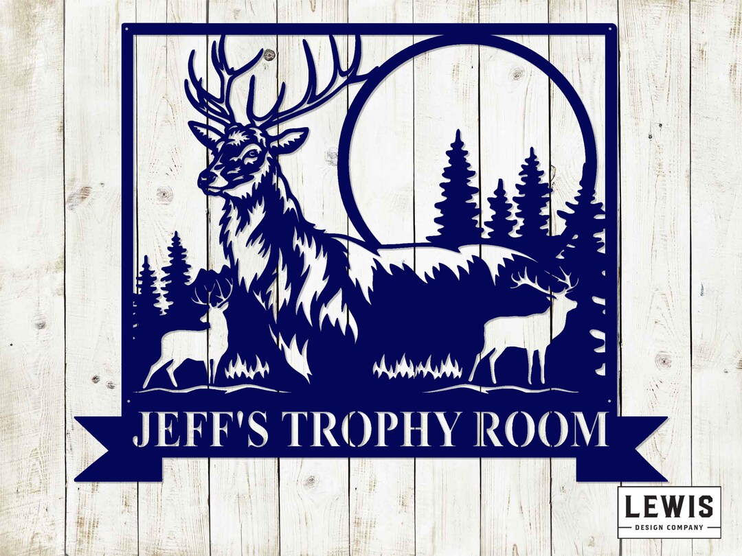 Deer Custom Name Metal Sign, Ranch Sign, Cabin Sign, Deer, Lodge Sign ...