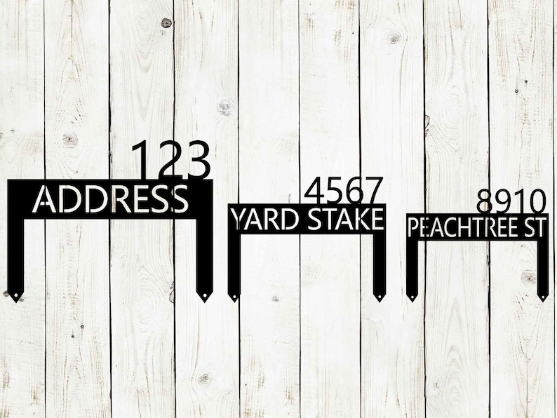 Lawn Address Monogram Metal Sign, Custom Address Sign, Address Sign, Outdoor patio image 4