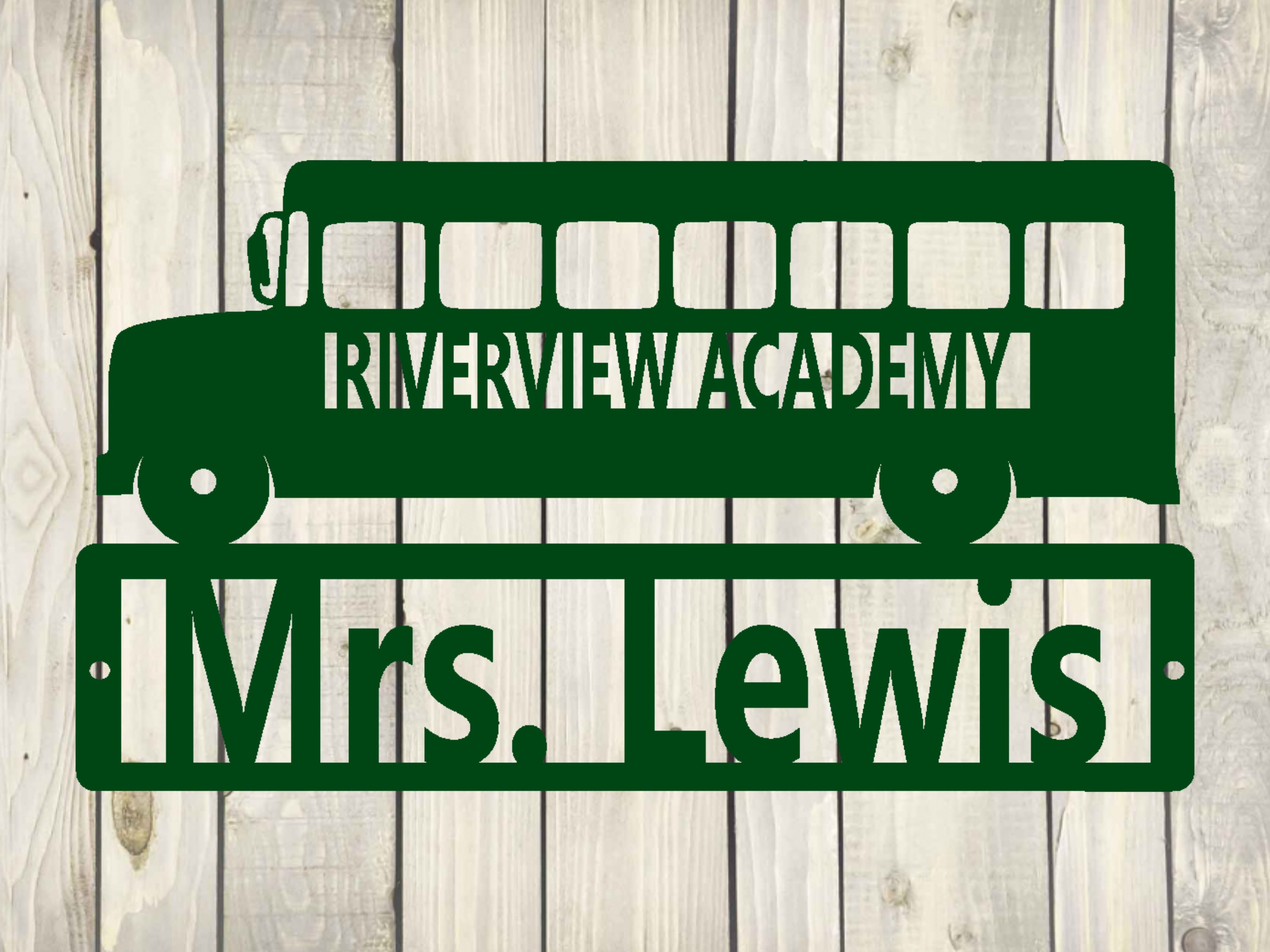 Bus Rider Sign Classroom School Bus Custom Name Metal Sign, Classroom Custom Sign, Personalized ...