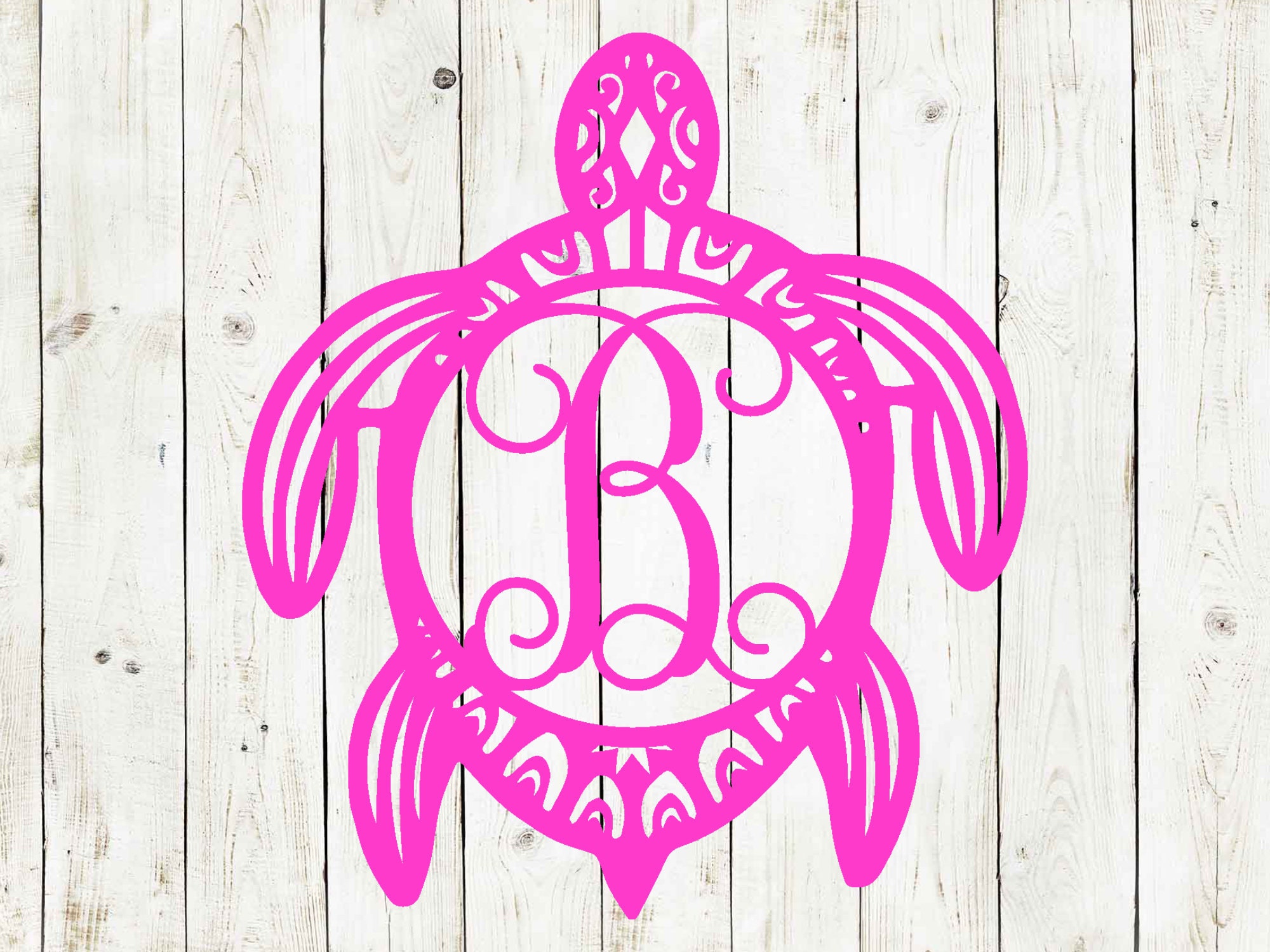 Turtle Initial Monogram Sea Turtle Monogram Door Hanger, Door Monogram, Door Hanger, Metal Sign ...