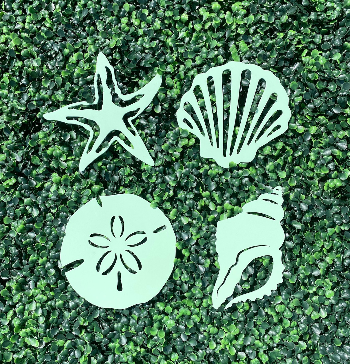 Sea Shell Metal Wall Art Beach Sign Beach Metal Art Wall Etsy