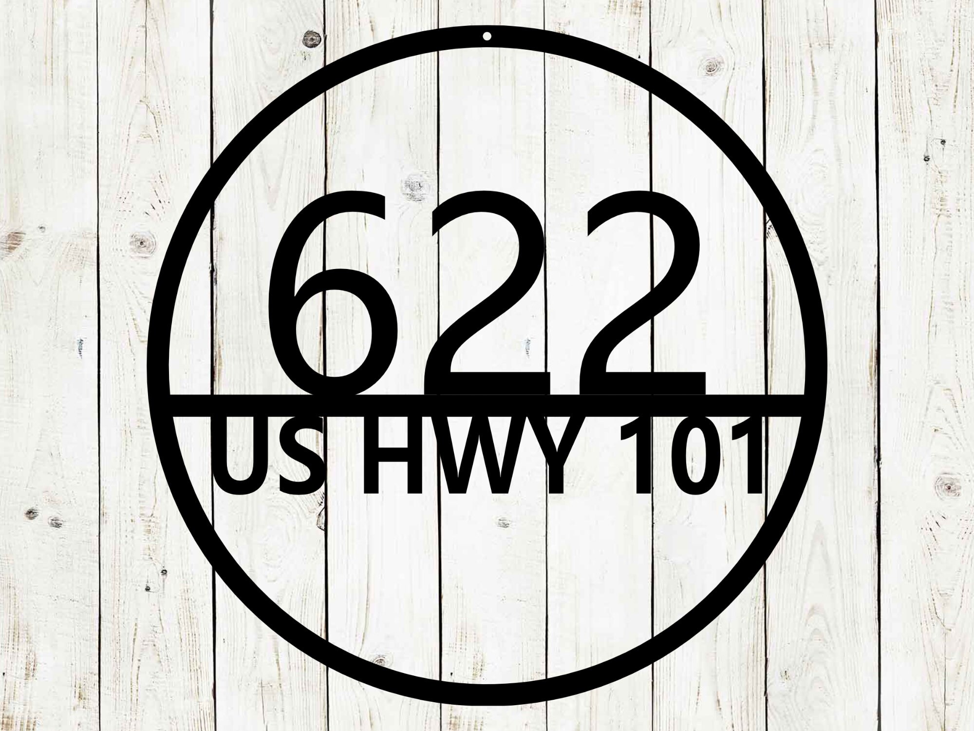 Circle Address Monogram Metal Sign Custom Address Sign Etsy