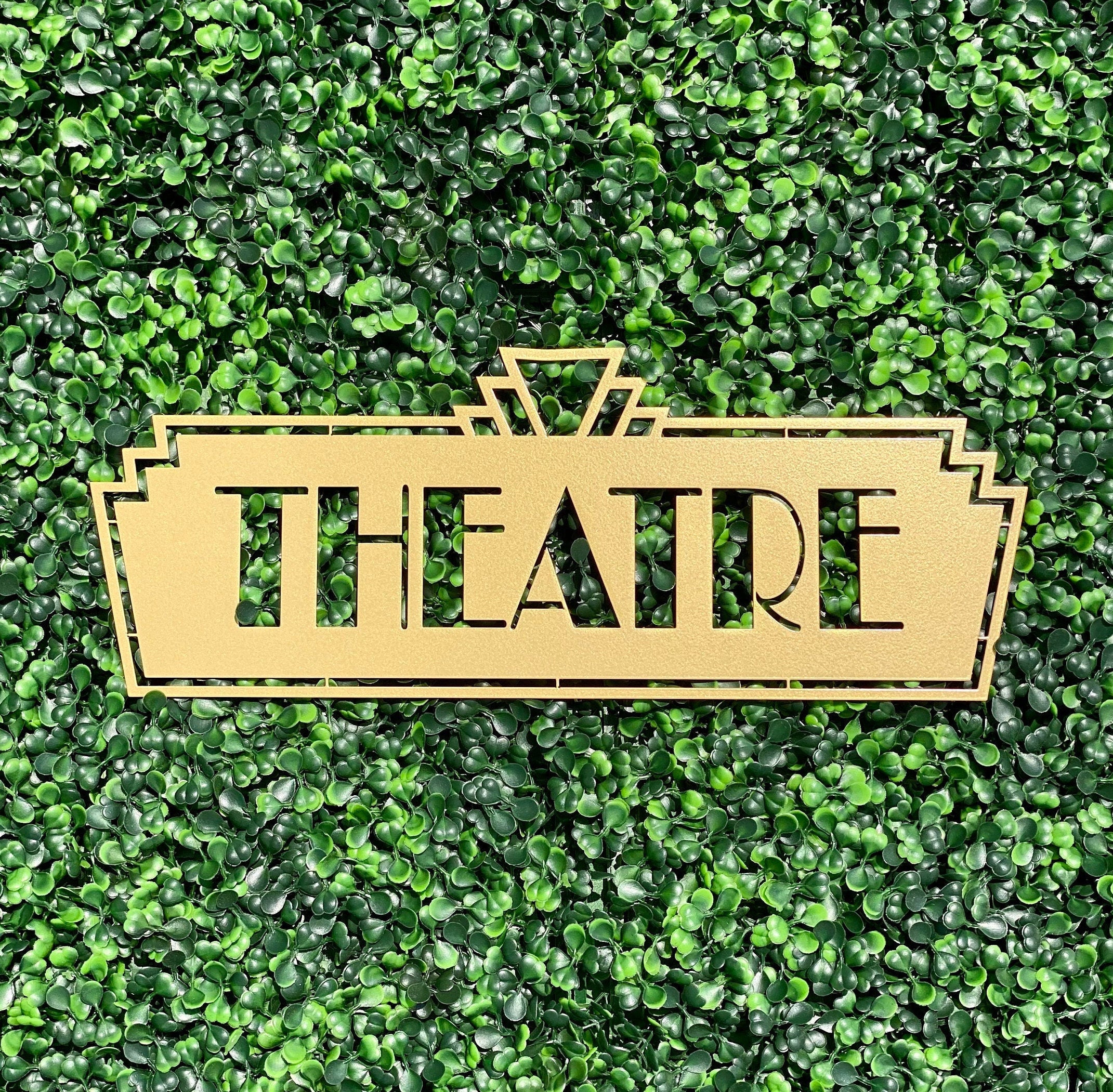 Movie Theatre Metal Sign Theatre Movie Sign Home Theater Etsy