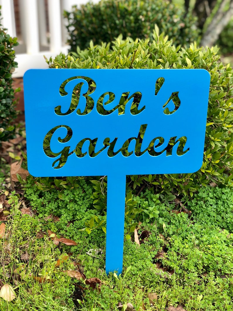 Custom Garden Sign Garden Sign Personalized Garden Sign Etsy