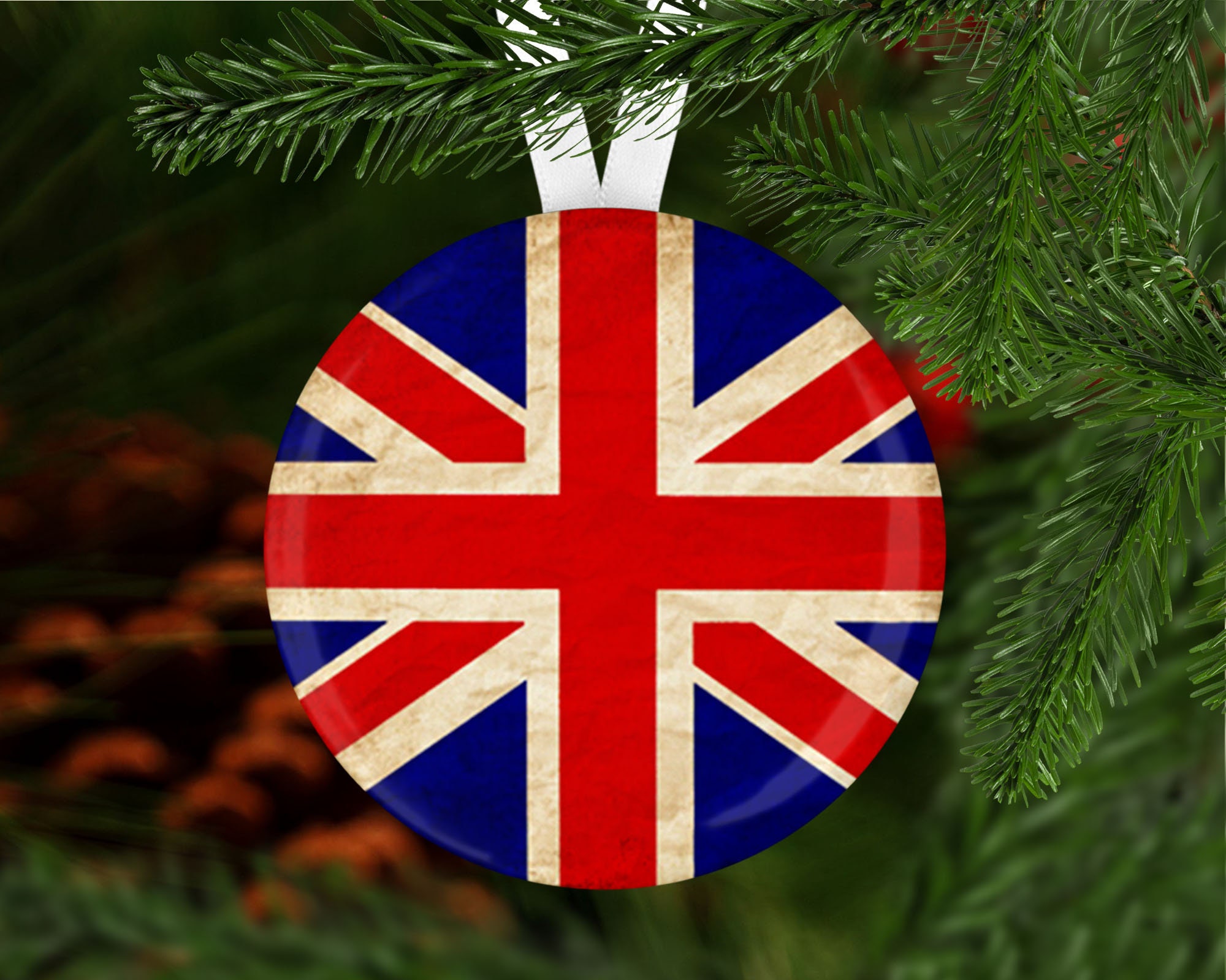 Christmas Ornaments Union Jack Christmas Ornament British Etsy