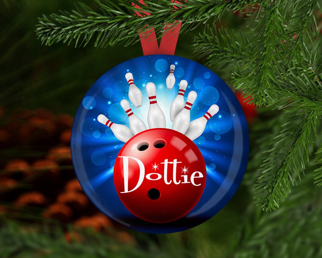 Personalized Christmas Ornaments, Bowling Christmas Ornament, Kids Christmas Ornament, Sports