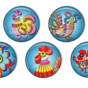 Bird Flair Pins, Bird Flair Buttons, Rooster Flair Pin, Rooster Flair Button, Abstract Flair Pin, Flair Pins, Flat Backs, Magnets