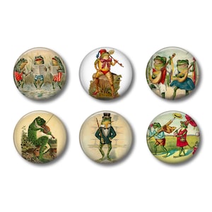 Frog Flair Pins, Frog Flair Buttons, Frog Magnets, Art Deco Flair Buttons, Steam Punk Flair Pins, Flat Back, Magnets, Steampunk Magnets