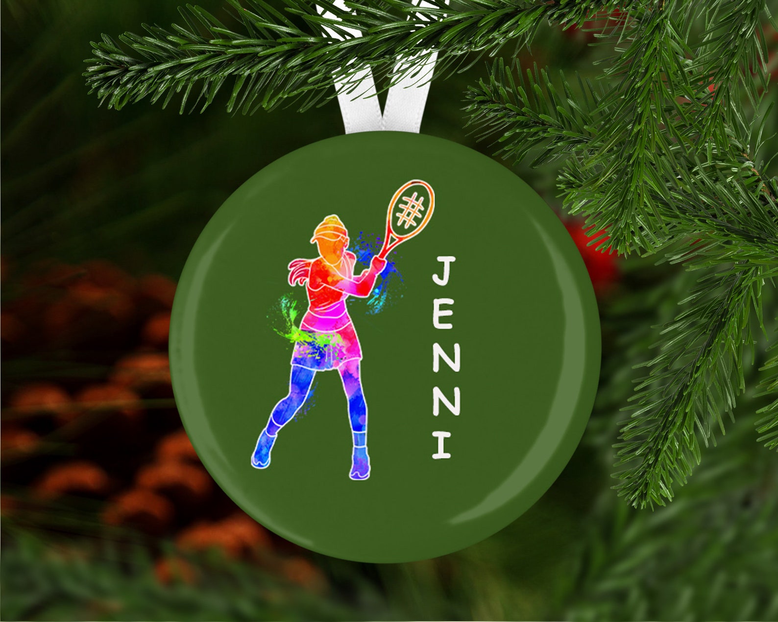 Personalized Christmas Ornament Tennis Christmas Ornament Etsy