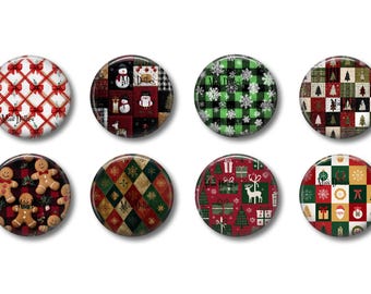 Christmas Flair Pins, Christmas Buttons, Christmas Magnets, Christmas Flat Back, Magnets, Embellishments, Christmas Embellishments