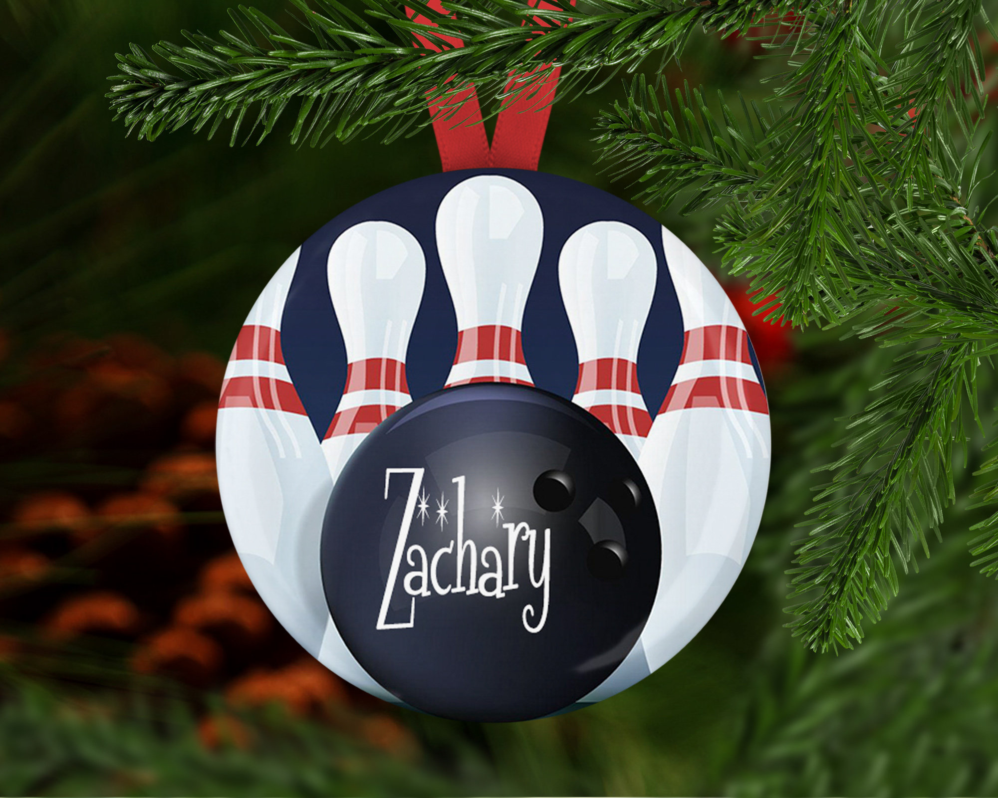 Christmas Ornaments, Bowling Christmas Ornament, Kids Christmas