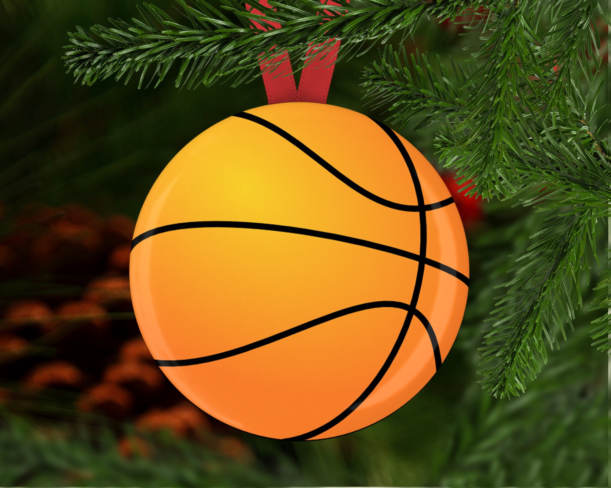 Christmas Ornaments Sports Christmas Ornament Basketball  Etsy