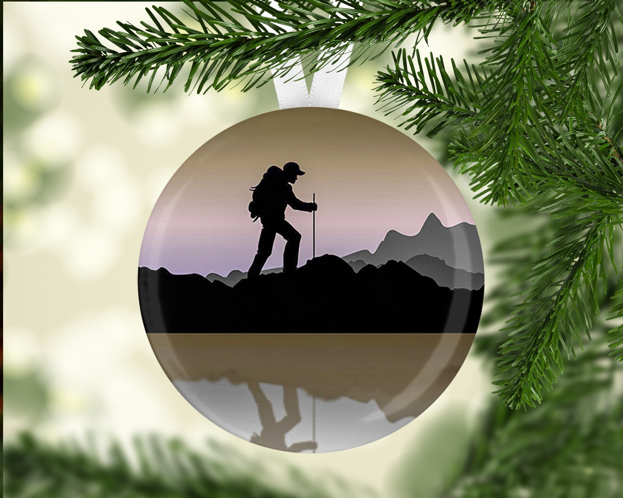 Hiking Christmas Ornaments 