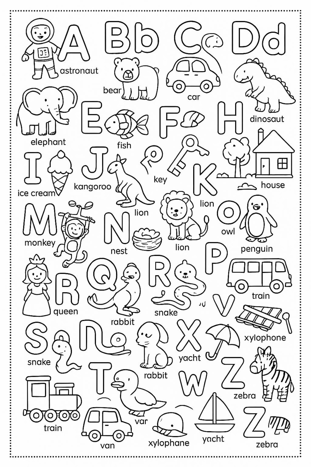 Alphabet Coloring Pages, Preschool Coloring Pages, Preschool Printable ...