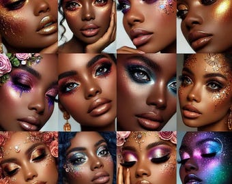 Black Women Makeup/Black Women Makeup Stock Photo Collection | African American Women | Beauty Makeup/more Than 10 PDF/plus bonus.