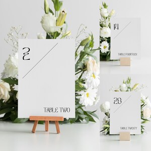 Minimalist Printable Table Numbers (PDF file)