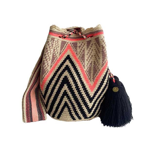 Handmade WAYUU Bag/Crochet Colombian Bag/Crossbody Purse/Geometric Pattern