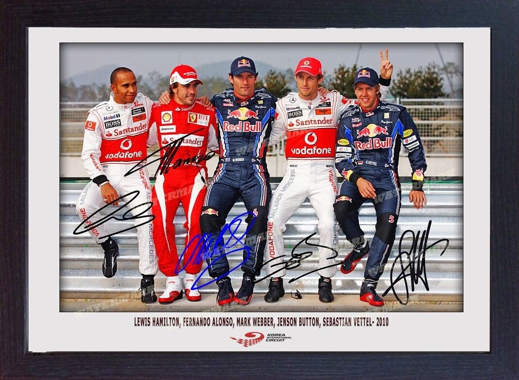 Jenson Button Formula 1 signed autograph photo print Formula 1 Framed #0022