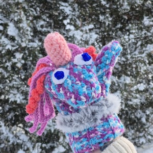F'U MITTENS UNICORN crochet pattern (Beginner friendly)