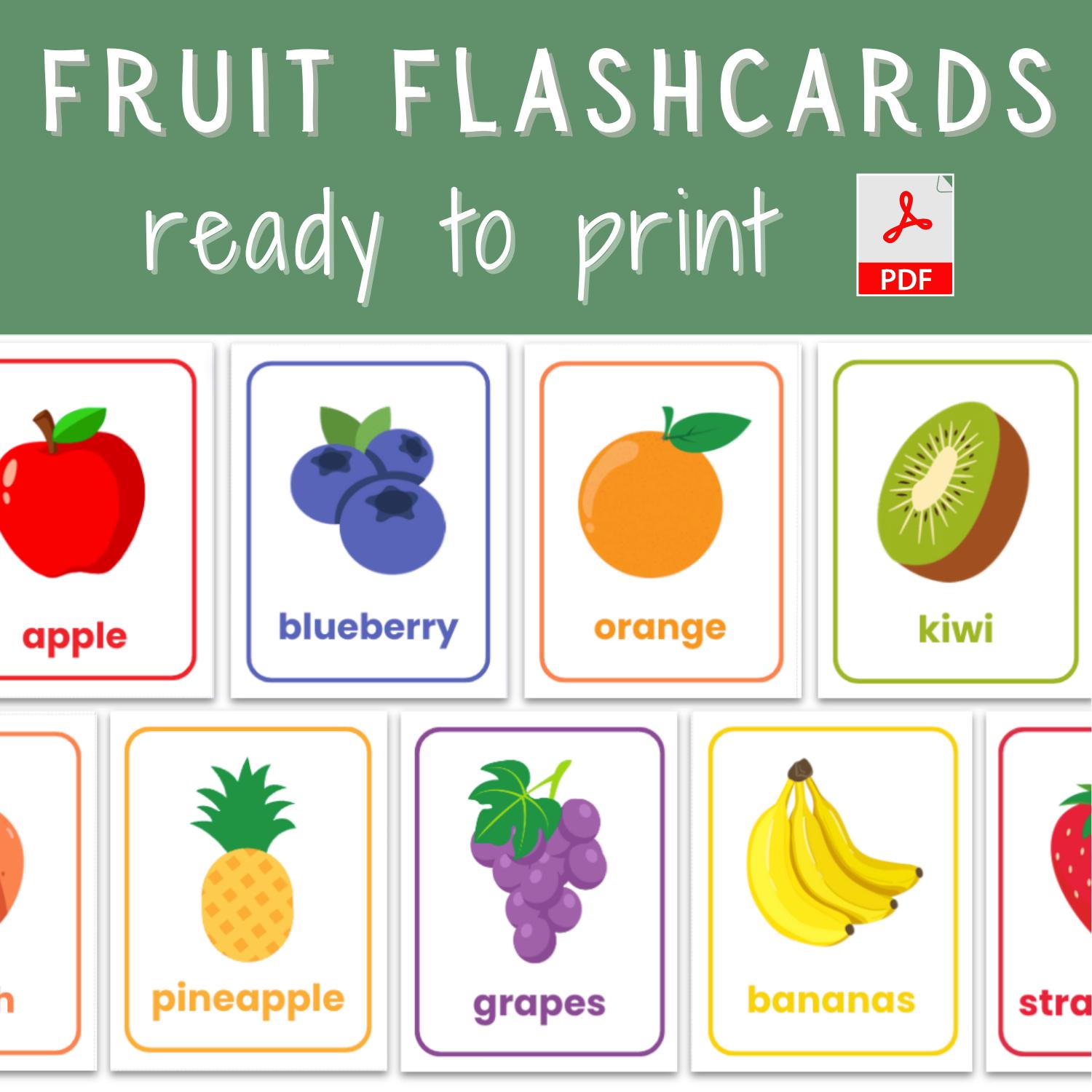 Fruits Flashcards Cards | Instant Download | Children's Flashcards | Educational Printable Flashcards - Etsy fruits-flashcards-cards-instant-download-children-s-flashcards-educational-printable-flashcards-etsy