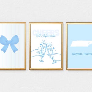 Proost op Knoxville! (Blauw) | Set van 3 digitale prints | UTK | Studentenstad | DIRECT DOWNLOADEN