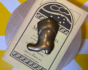 Brass Cowboy Boot Paperweight