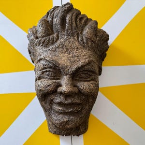 Vintage Devil Bust Wall Hanging Sculpture