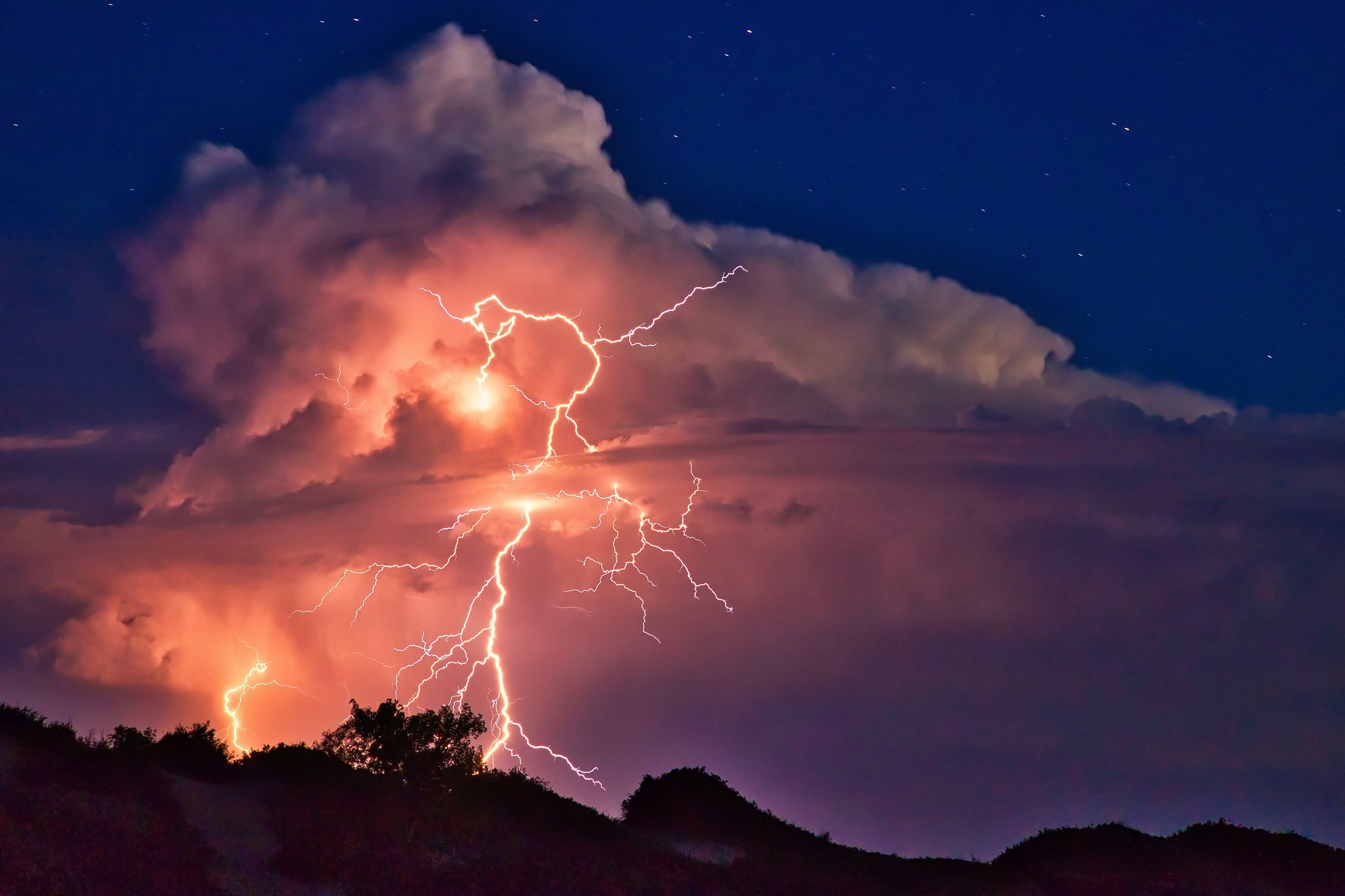 Monsoon Lightning Storm - Print - Etsy