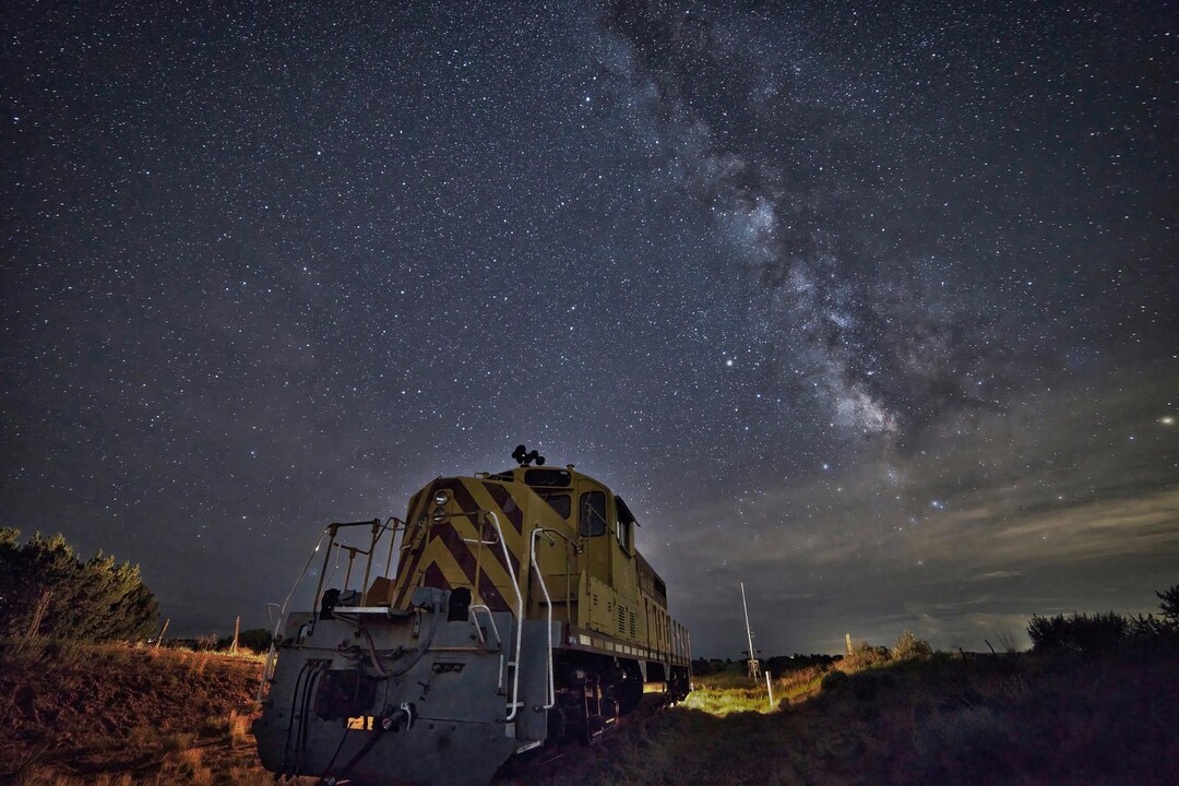 Train and the Milky Way - Digital Download - Etsy