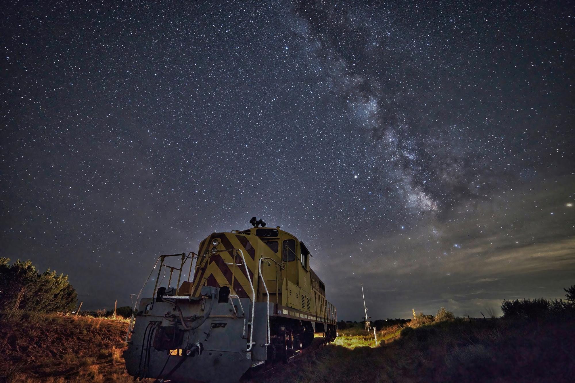 Train and the Milky Way - Digital Download - Etsy