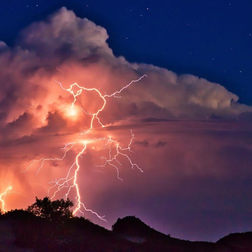 Monsoon Lightning Storm - Print - Etsy