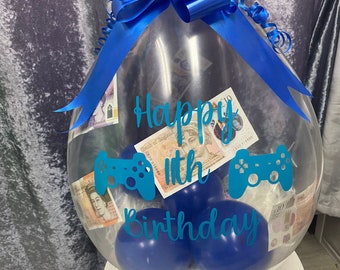 Birthday Money Popping Balloon  Personalised Birthday Balloon POP ME DIY Kit Money Balloon Gifting Balloon Kit