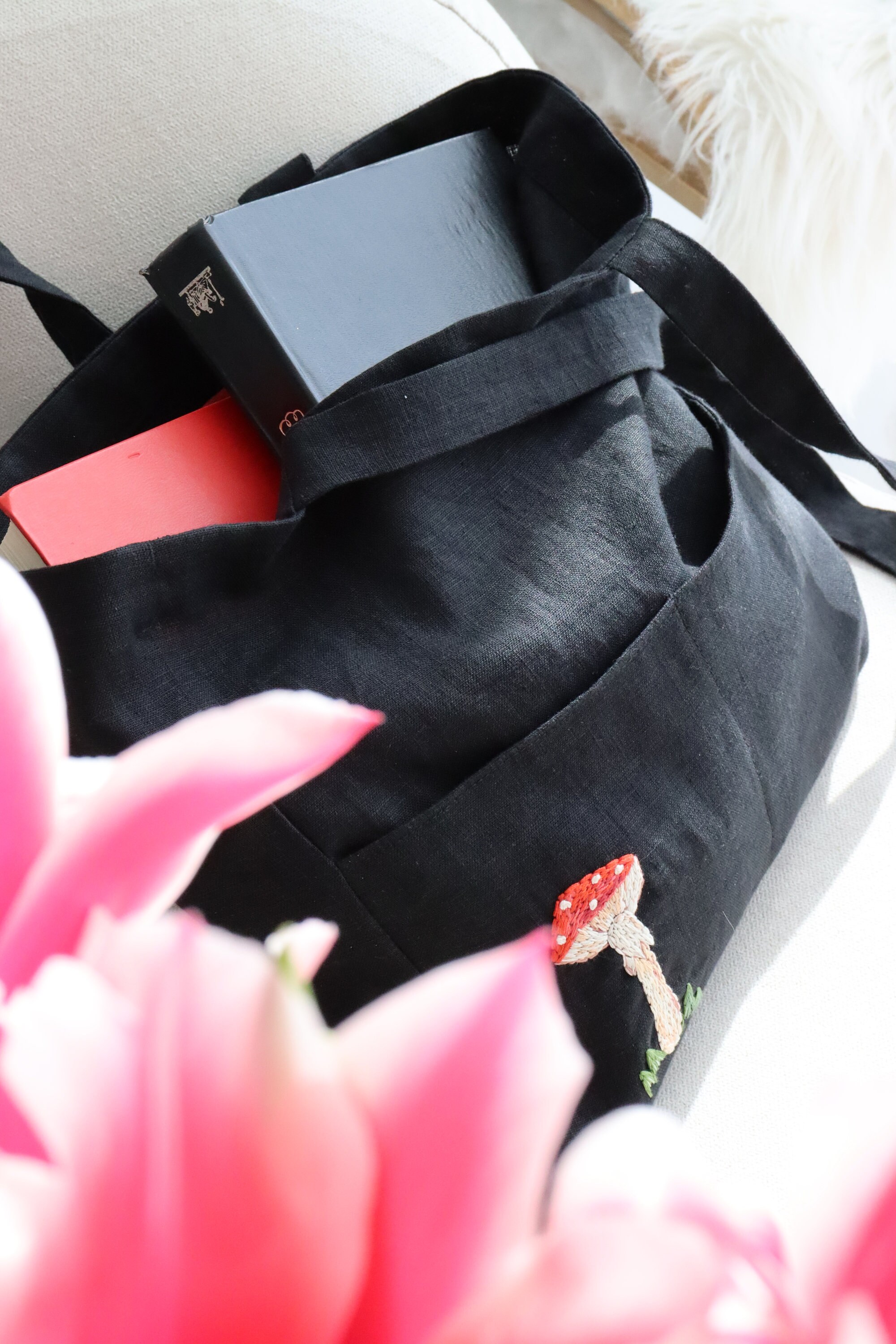 Weekender Tasche / Leinentasche / bestickte Tragetasche / | Etsy