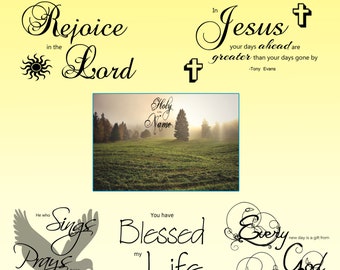 6 Religious Word Art Quotes-Celebrate GOD'S LOVE every day!
