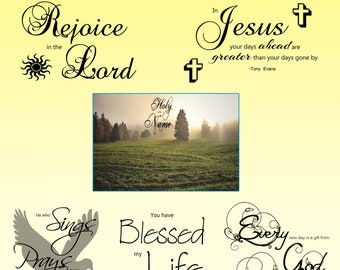 6 Religious Word Art Quotes-Celebrate GOD&#39;S LOVE every day!
