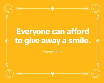 NEW! Art Print-Giving Away Smiles, digital download, happy, smile, inspirational, encouragement