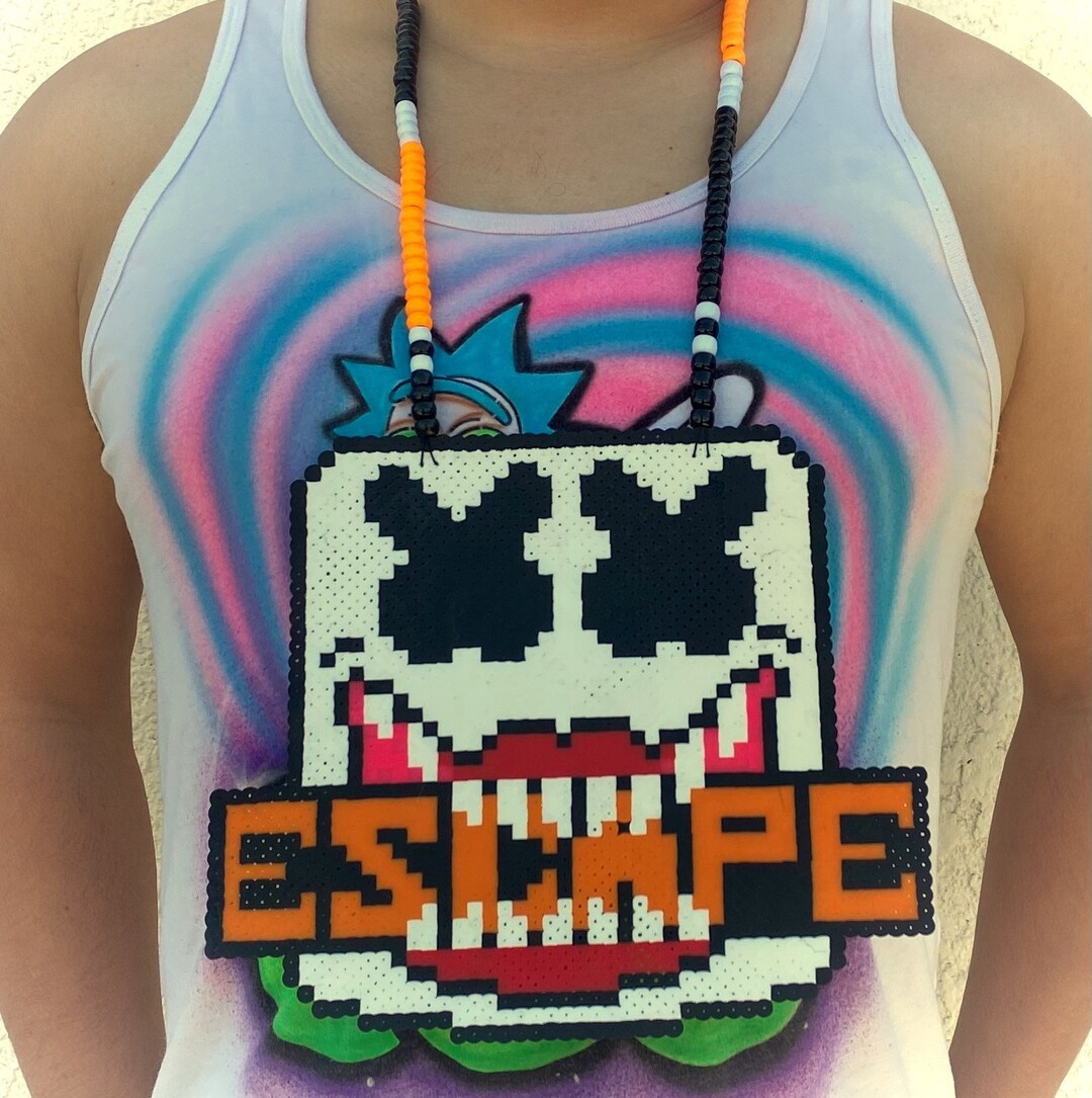 Marshmello Perler Necklace Etsy