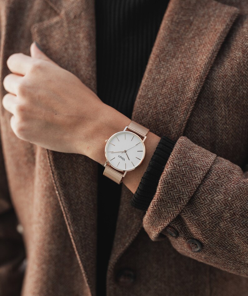 Minimalist Women's Watch Rose Gold Athena Wrist Watch Etsy