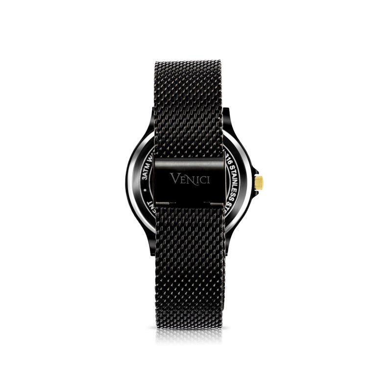 Luxury Men's Watch Caesar's Gold Wrist Watches Mesh Band by Venici Times image 6