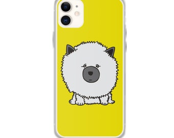 Frank the Keeshond Cell Phone Case iPhone Samsung Galaxy Hard Shell Wolf Spitz Dog Illustration