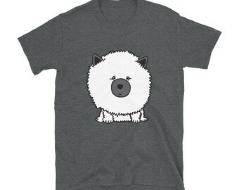 Frank the Keeshond Unisex T-Shirt Dog Puppy Illustration Wolf Spitz Fur Baby