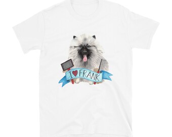 Custom Keeshond Name Unisex T-Shirt Dog Puppy Illustration Wolf Spitz Fur Baby Love