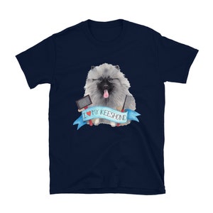I Love My Keeshond Unisex T-Shirt Dog Puppy Illustration Wolf Spitz Fur Baby